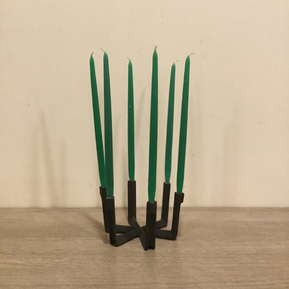 Mid Century Modern Wrought Iron Candle Holder - Picture 1 of 5